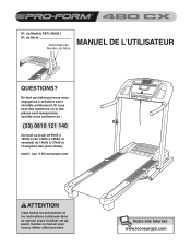 ProForm 480 Cx Treadmill French Manual