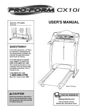 ProForm Cx10i Treadmill English Manual