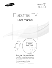 Samsung PN64D7000FFXZA User Manual