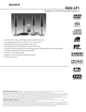 Sony DAV-LF1H Marketing Specifications