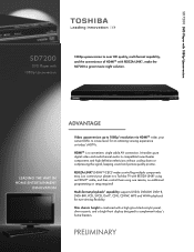 Toshiba SD7200 Printable Spec Sheet
