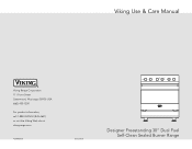 Viking DSCD1304BSS Use and Care Manual