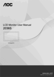 AOC 2036S User's Manual 2036S