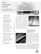 Behringer EPQ1200 Product Information Document