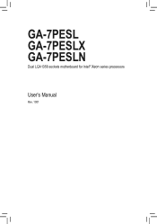 Gigabyte GA-7PESL Manual