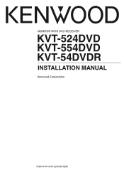 Kenwood KVT-554DVD User Manual 1