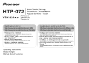 Pioneer HTP-072 Owner's Manual