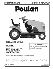 Poulan PO10538LT User Manual