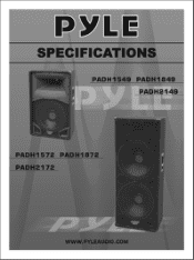 Pyle PADH2172 PADH1549 Manual 1