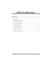 Biostar M7VIT PRO M7VIT Pro BIOS setup guide