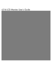 HP F2105 User Guide - v216 LCD Monitor