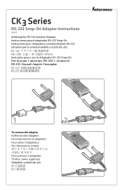 Intermec CK3X CK3 Series RS-232 Snap-On Adapter (AA21) Instructions