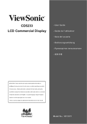 ViewSonic CD5233 CD5233 User Guide (English)