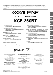 Alpine KCE-250BT Owners Manual