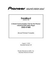 Pioneer DataMan2 DVD-V7400 User Guide