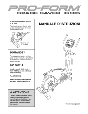 ProForm Space Saver 695 Elliptical Italian Manual
