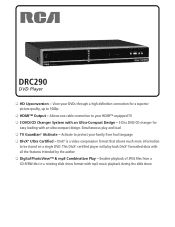 RCA DRC290 Spec Sheet - DRC290