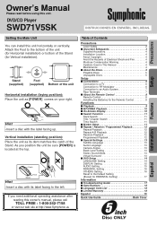 Symphonic SWD71V5SK Owner's Manual