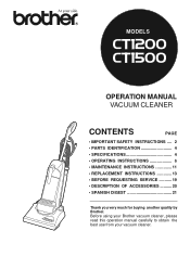 Brother International CT-1200 Owners Manual - English