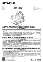 Hitachi CM4SB2 Instruction Manual