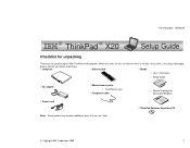 Lenovo ThinkPad X21 English - 12P0278 - ThinkPad X20, X21 Setup Guide