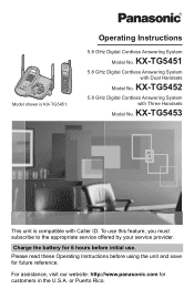Panasonic KXTG5453M KXTG5453M User Guide