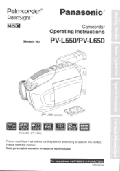 Panasonic PV-L550 Vhs Movie Camera