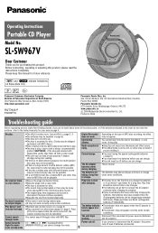 Panasonic SL-SW967VS SLSW967V User Guide