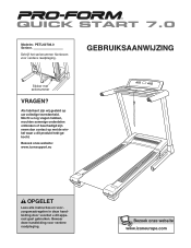 ProForm Quick Start 7.0 Treadmill Dutch Manual