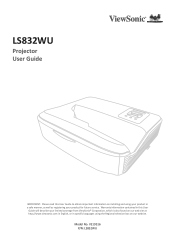 ViewSonic LS832WU User Guide English