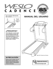 Weslo Cadence 85 Spanish Manual