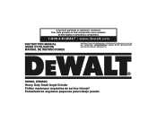 Dewalt DW802G Instruction Manual
