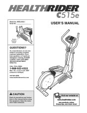 HealthRider C515e Elliptical English Manual
