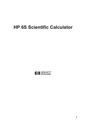 HP 6s_Solar HP 6S Scientific Calculator - (English) User's Guide
