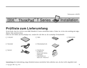 Lenovo ThinkPad T23 46P4553 - German - Setup Guide for T23