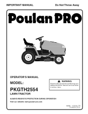 Poulan PKGTH2554 User Manual