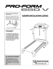 ProForm 650 V Treadmill Dutch Manual