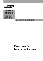 Samsung TXS2782 Owners Instructions