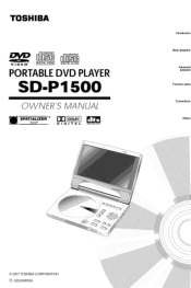 Toshiba SD-P1500 Owners Manual