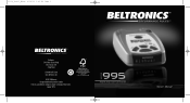 Beltronics Vector 995 Owner's Manual