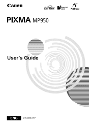 Canon PIXMA MP950 MP950 User's Guide