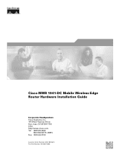 Cisco MWR 1941-DC Hardware Installation Guide