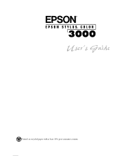 Epson Stylus COLOR 3000 User Manual