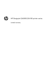 HP Designjet L26100 HP Designjet L26500/L26100 printer series - Limited warranty