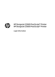 HP DesignJet Z2000 Legal information