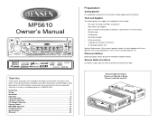 Jensen MP5610 Owners Manual