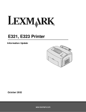 Lexmark E321 Information Update