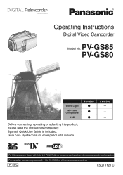 Panasonic PC-GS85 Operating Instructions