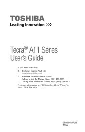 Toshiba Tecra A11-W3540 User Manual