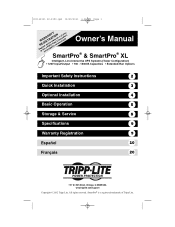 Tripp Lite SMART1500XL Owner's Manual for SmartPro/SmartPro XL UPS 932190